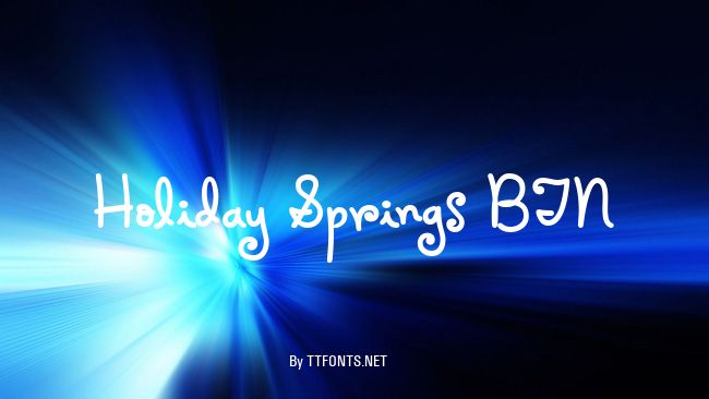 Holiday Springs BTN example